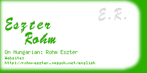 eszter rohm business card